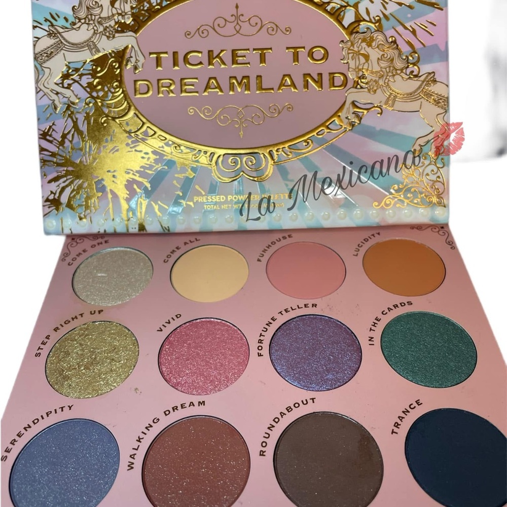 MEXICANA Gold and Pink Eyeshadow Palette Vibrant Shimmer